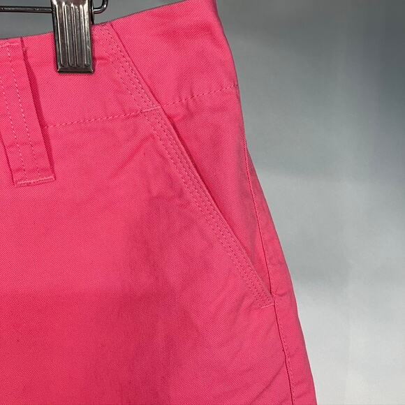 Talbots Stretch Chino Shorts Flat Front 6" Inseam Womens 10 Pink Golf Summer - Picture 5 of 14